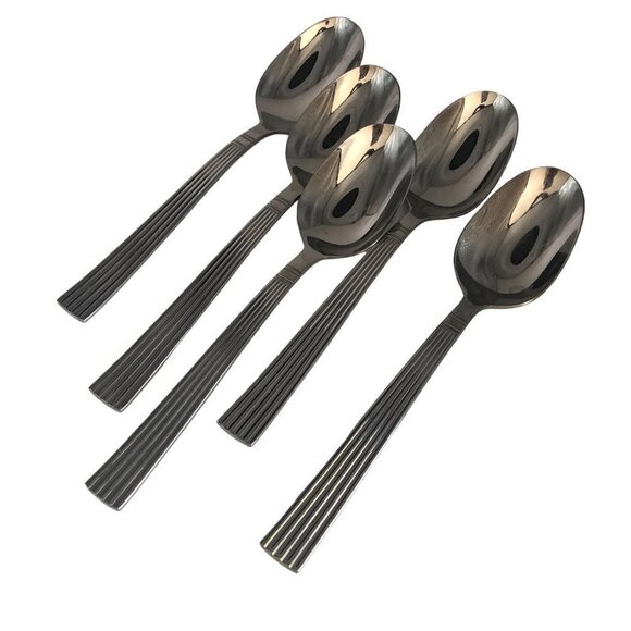 Wallace Soup Dinner Spoons MANHATTEN‎ 18/8 Stainless Steel Flatwear 7.75" Lot 5 - Picture 2 of 5